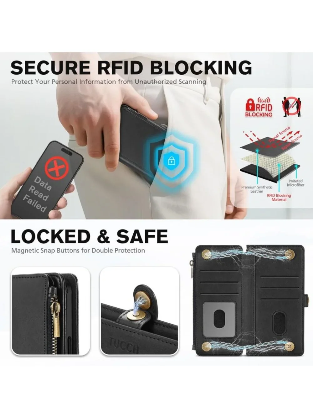 Stylish Crossbody Wallet Case for iPhone 17 Pro Max, Detachable & Functional